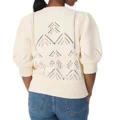 Women's Clary Short Sleeve Pointelle Sweater Shirt