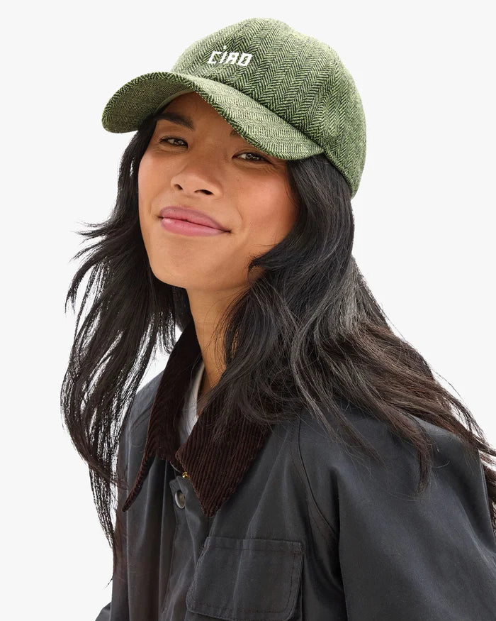 Wool Baseball Hat in Green